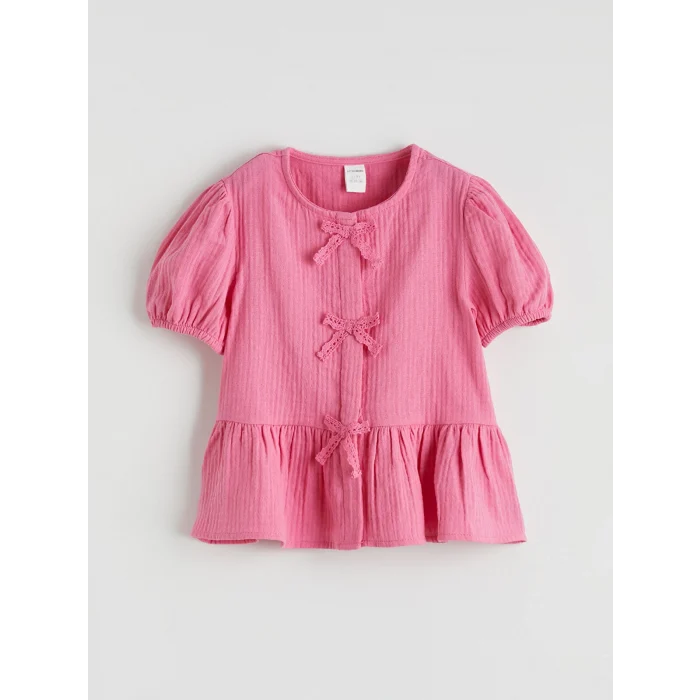 LCW Kids Pembe Fiyonk Detaylı Kız Çocuk Bluz ve Pantolon