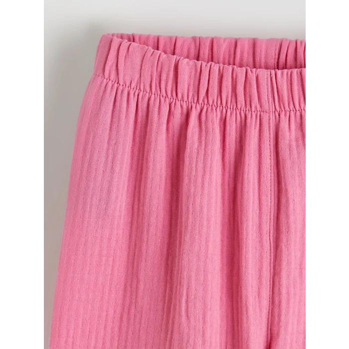 LCW Kids Pembe Fiyonk Detaylı Kız Çocuk Bluz ve Pantolon