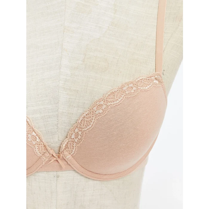 LCW DREAM Beyaz Balenli Dolgusuz Düz Tişört Sütyen 2li