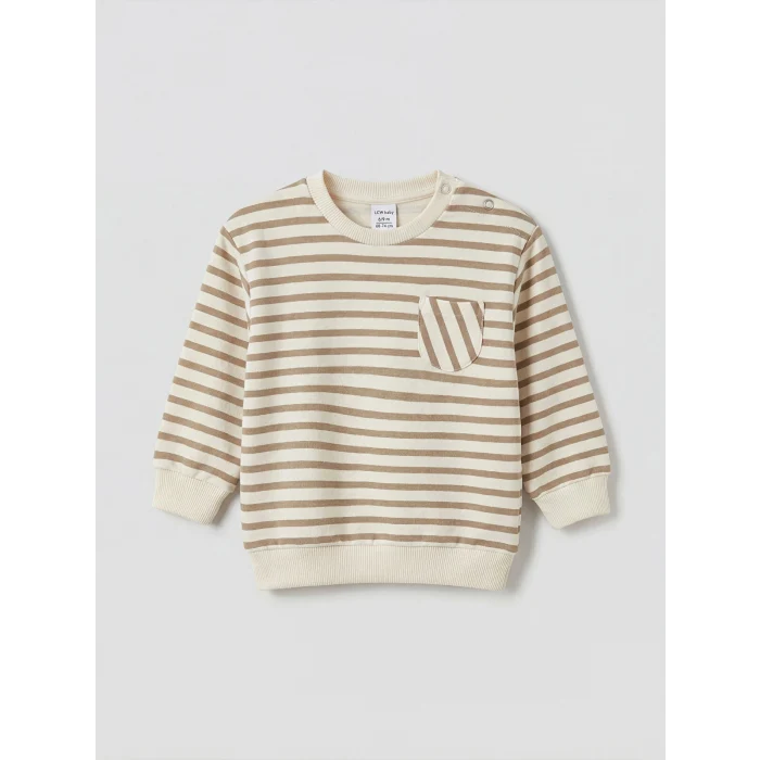 LCW baby Ekru Erkek Bebek Sweatshirt ve Jean Pantolon