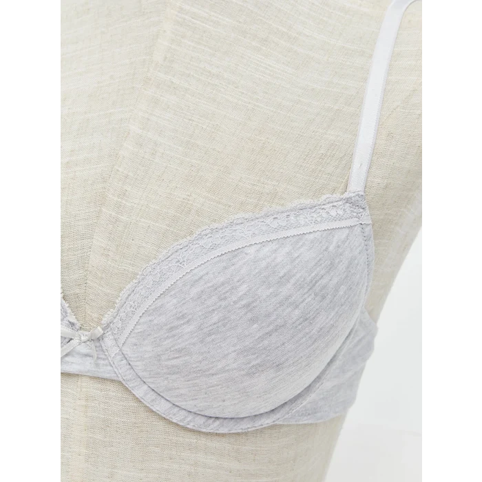 LCW DREAM Siyah Balenli Dolgusuz Düz Tişört Sütyen 2li