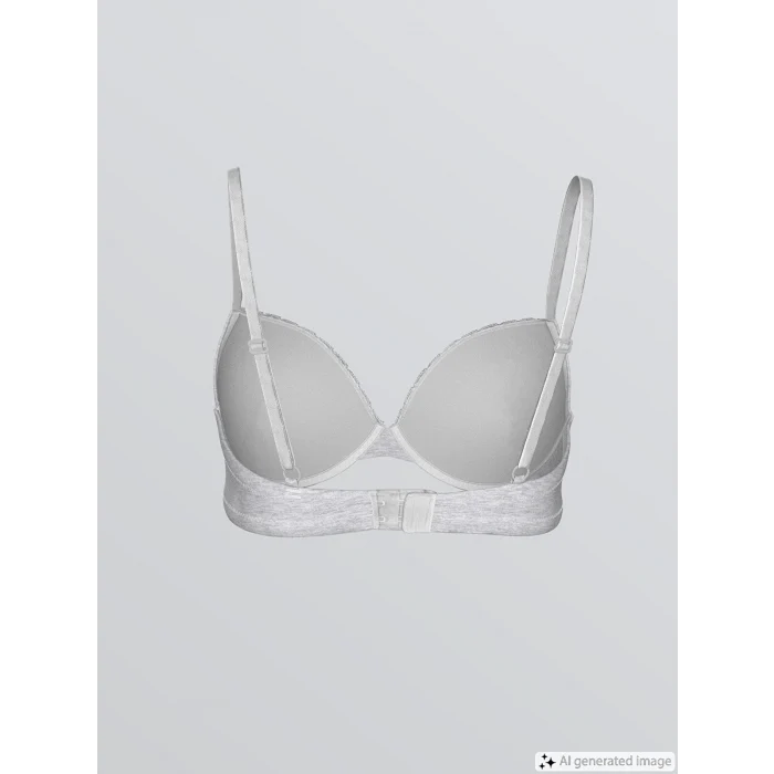 LCW DREAM Siyah Balenli Dolgusuz Düz Tişört Sütyen 2li