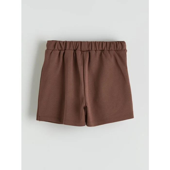 LCW Kids Kahverengi Kız Çocuk Şort Etek ve Külotlu Çorap