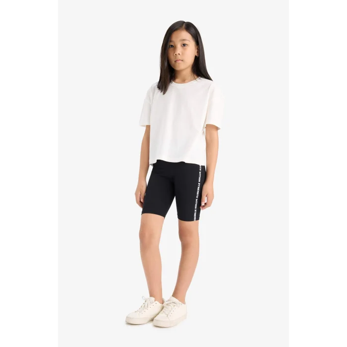 Defacto E5726A8BK81 Siyah Kısa Boy Tayt Kız Çocuk