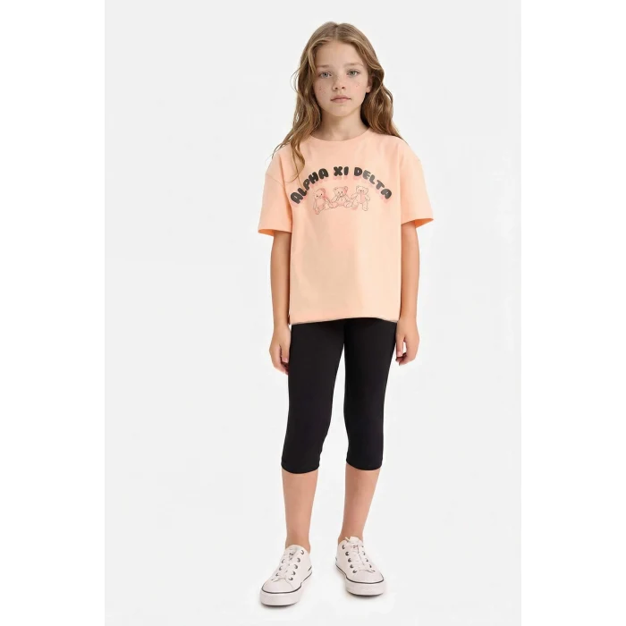 Defacto B5656A8BK81 Siyah Midi Tayt Kız Çocuk