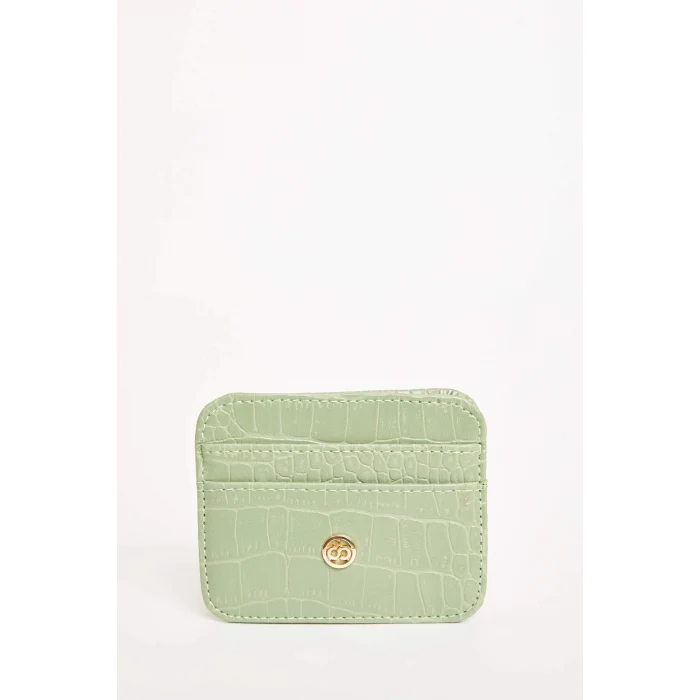 Defacto W2526AZTR307 Turkuaz Kadın Suni Deri Croco Kartlık