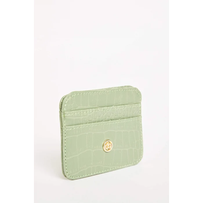 Defacto W2526AZTR307 Turkuaz Kadın Suni Deri Croco Kartlık