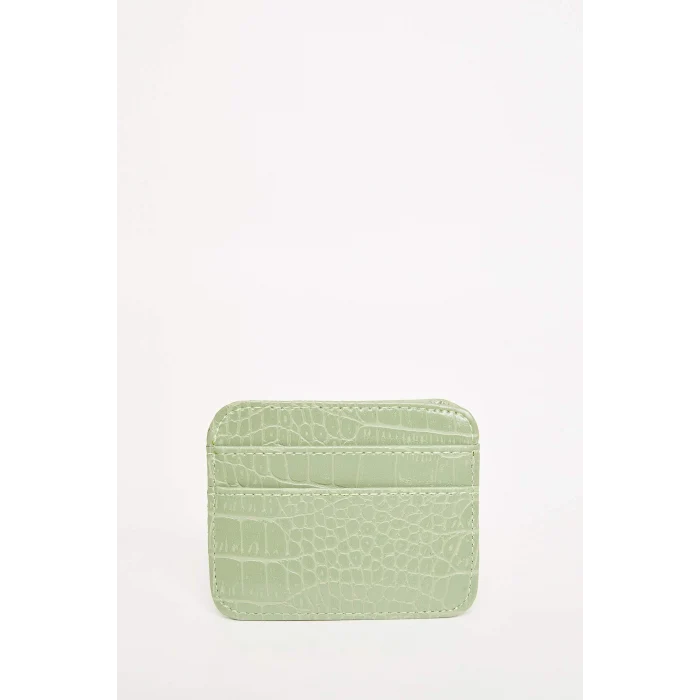 Defacto W2526AZTR307 Turkuaz Kadın Suni Deri Croco Kartlık