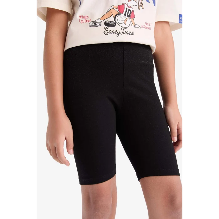 Defacto B5591A8BK81 Siyah Kısa Boy Tayt Kız Çocuk