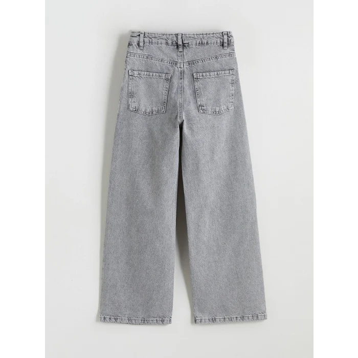 LCW Kids Karışık Wideleg Taşlı Kız Çocuk Jean Pantolon