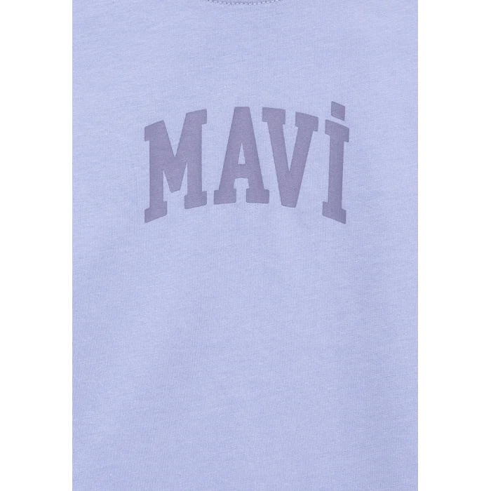 Mavi 7610467-70545 Mavi Baskılı Mor Tişört