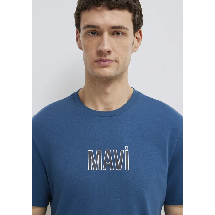 Mavi 0613186-70764 Mavi Logo Baskılı Mavi Tişört