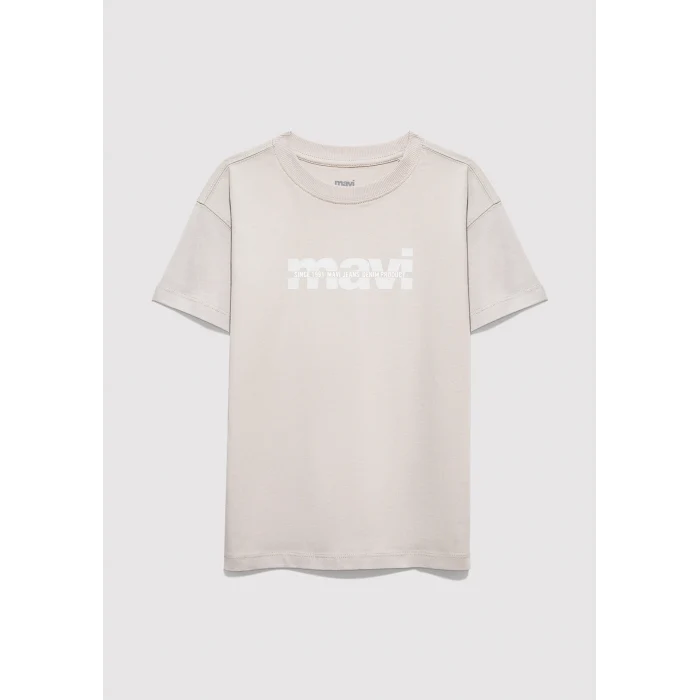 Mavi 6610444-90782 Mavi Baskılı Gri Tişört