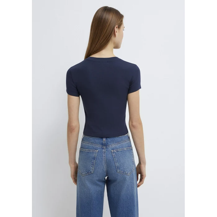 Mavi 1600814-85315 Lacivert Basic Crop Tişört