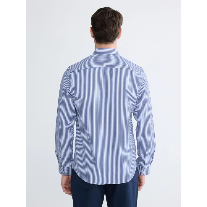 LCW BUSINESS Lacivert Slim Fit Çizgili Erkek Gömlek