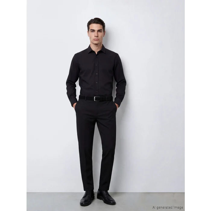 LCW BUSINESS Siyah Slim Fit Erkek Gömlek