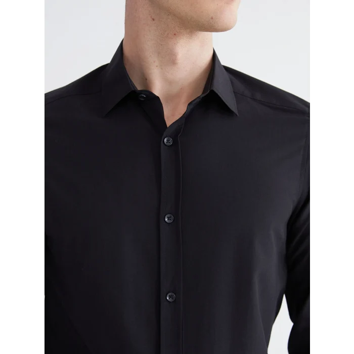 LCW BUSINESS Siyah Slim Fit Erkek Gömlek