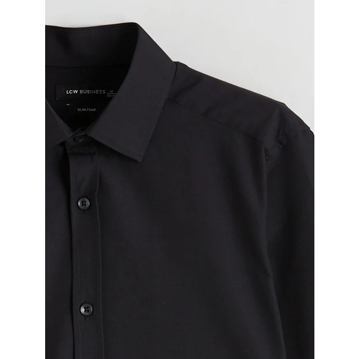 LCW BUSINESS Siyah Slim Fit Erkek Gömlek
