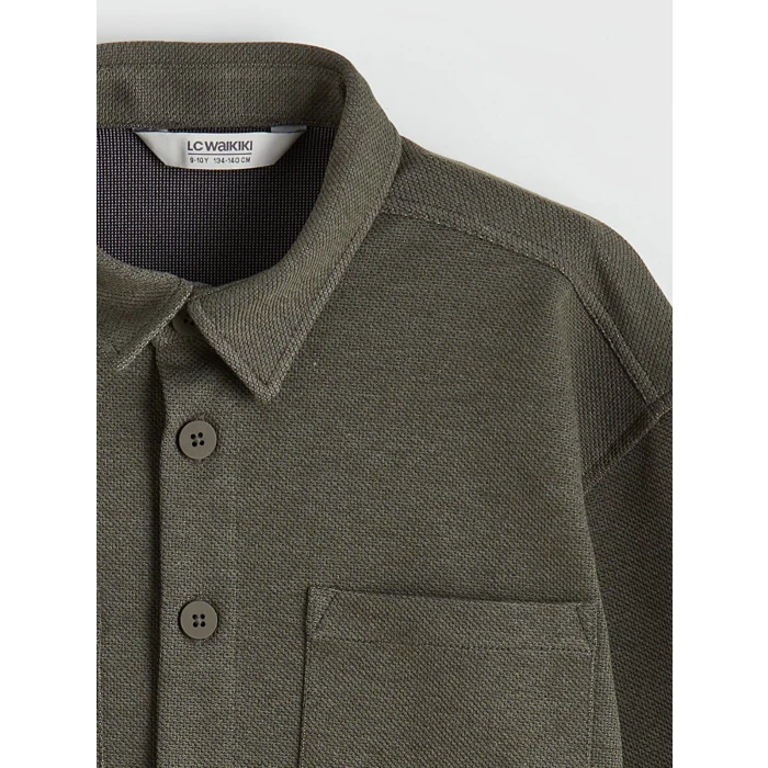 LCW Kids Haki Uzun Kollu Erkek Çocuk Gömlek