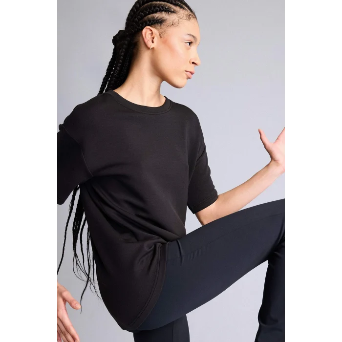 Defacto D7127AXBK81 Siyah Oversıze Bisiklet Yaka Sporcu Modal Kısa Kollu Tişört