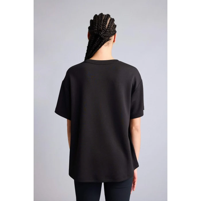 Defacto D7127AXBK81 Siyah Oversıze Bisiklet Yaka Sporcu Modal Kısa Kollu Tişört