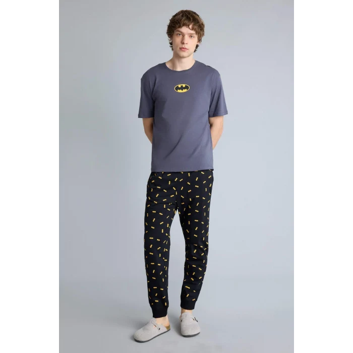 Defacto D2604AXAR150 Antrasit Batman Regular Fıt Kısa Kollu 2li Takım