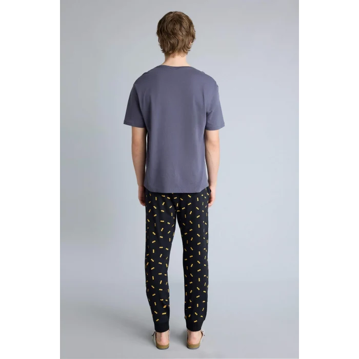 Defacto D2604AXAR150 Antrasit Batman Regular Fıt Kısa Kollu 2li Takım