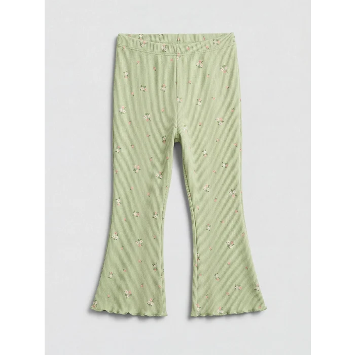 LCW baby Bej Çiçek Desenli Kız Bebek Bluz ve Tayt