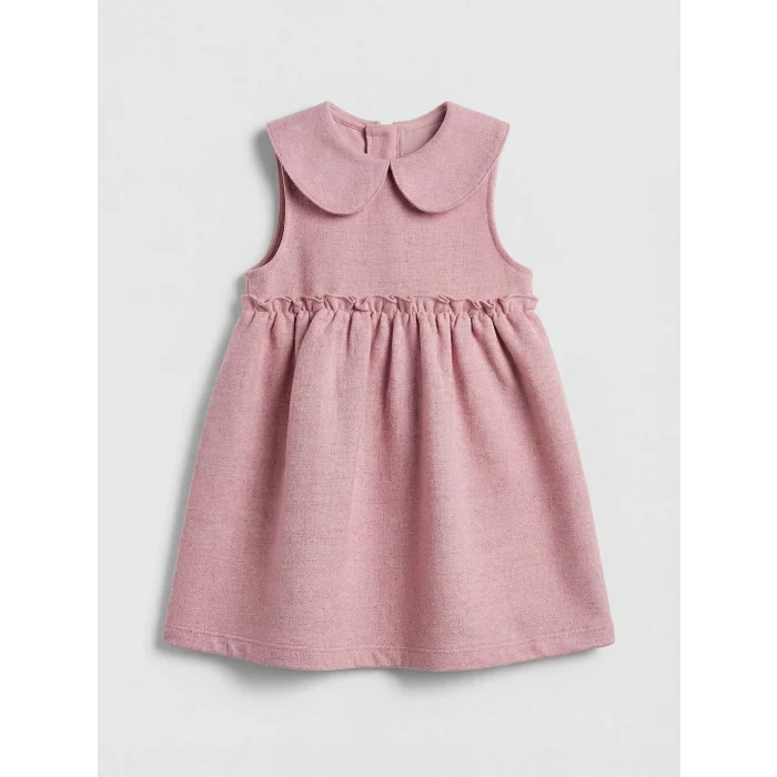 LCW baby Pembe Bebe Yaka Kız Bebek Elbise ve Tişört