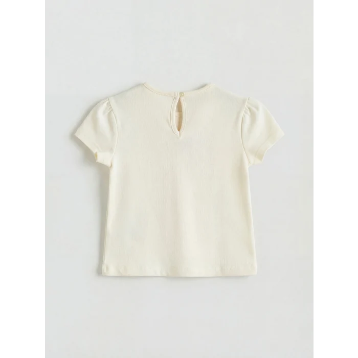 LCW baby Pembe Bebe Yaka Kız Bebek Elbise ve Tişört