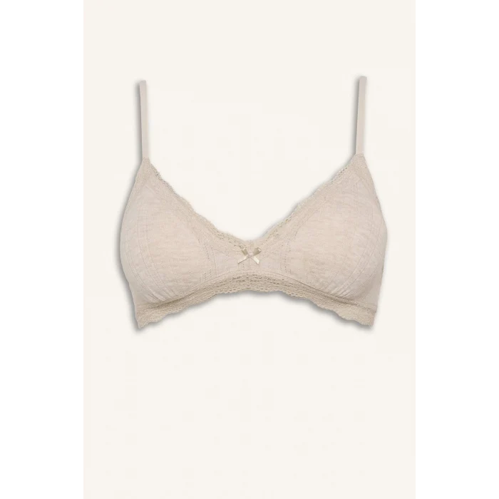 Defacto G7762AXBN503 Kahve Dantel Detaylı Çıkarılabilir Pedli Balensiz Bralet