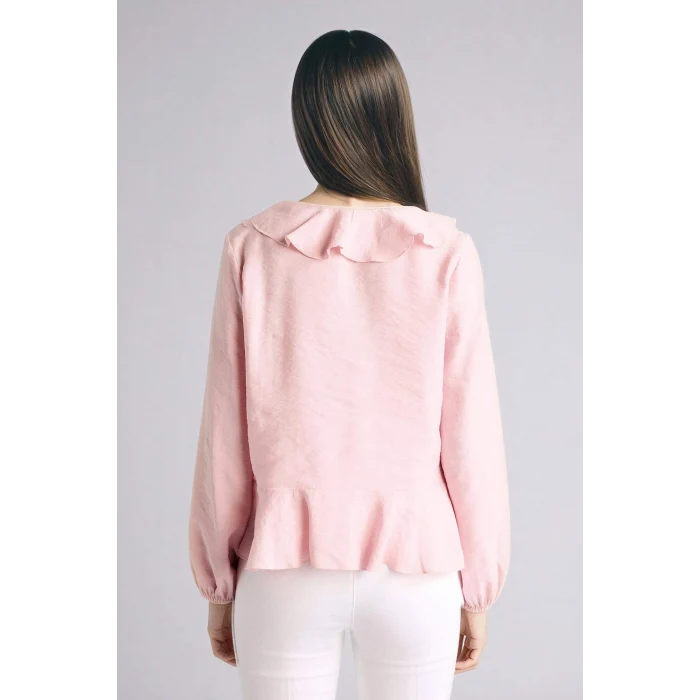 Defacto G1971AXBR86 Bordo Volanlı Modal Bluz