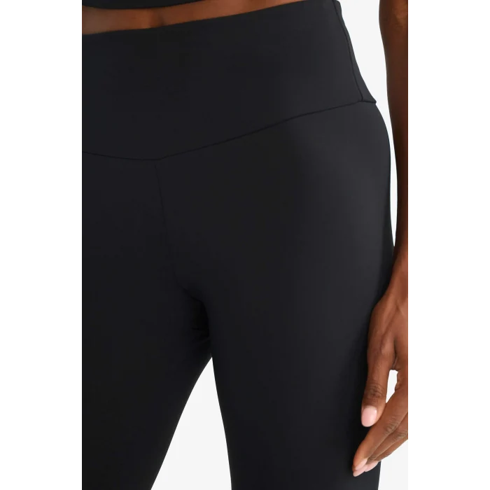 Defacto B4147AXBK81 Siyah Yüksek Bel Beli Saran Tayt