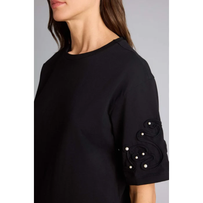 Defacto G9552AXBK81 Siyah Relax Fıt Bisiklet Yaka Penye Kısa Kollu Tişört