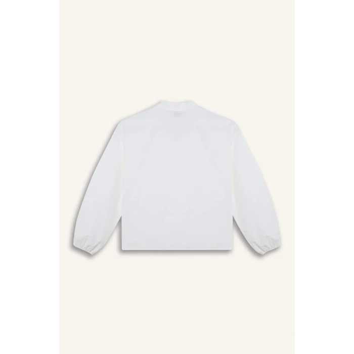 Defacto G7550A8WT34 Beyaz Poplin Bluz Kız Çocuk