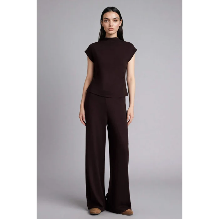 Defacto E5784AXBN207 Kahve Wıde Leg Pantolon