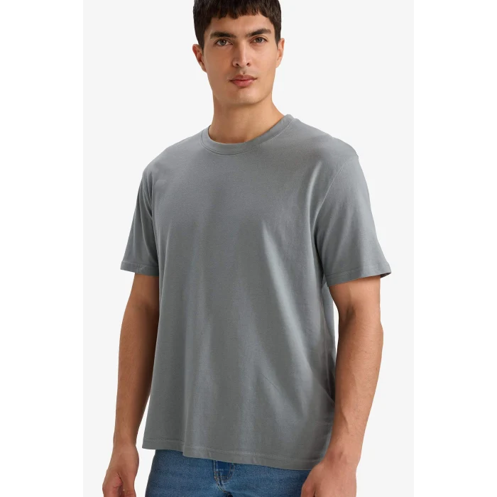 Defacto V7699AZGN1175 Yeşil NEW REGULAR FIT %100 Pamuk Basic Tişört