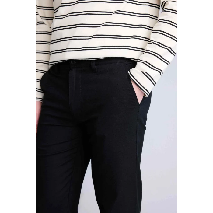 Defacto G5993AXBK81 Siyah Regular Fıt Pantolon