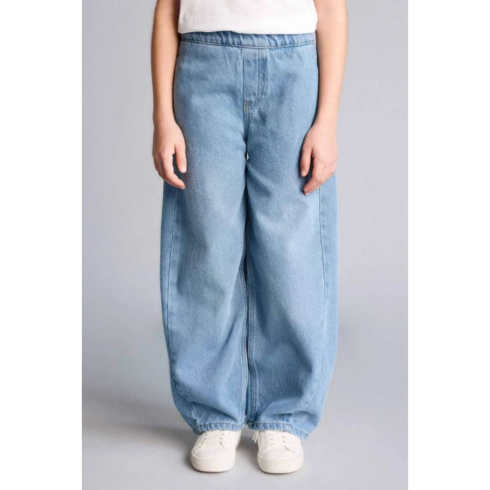 Defacto G0248A8NM28 Mavi Balloon Fıt Jean Pantolon Kız Çocuk
