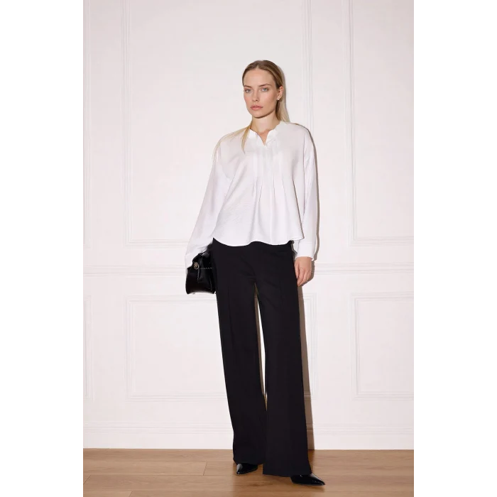 Defacto G9136AXWT32 Beyaz Relax Fıt Gömlek Yaka Uzun Kollu Gömlek