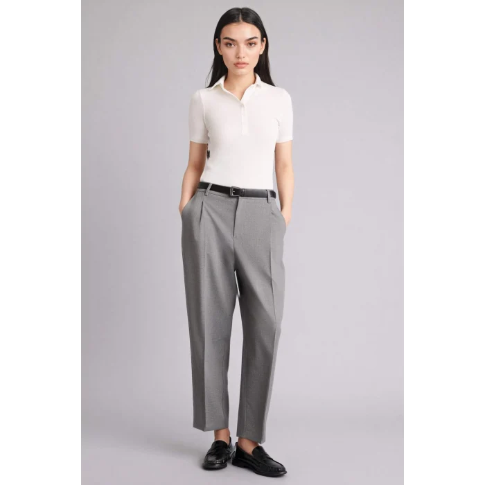 Defacto C6249AXWT32 Beyaz Slım Fıt Polo Yaka Fitilli Kaşkorse Tişört