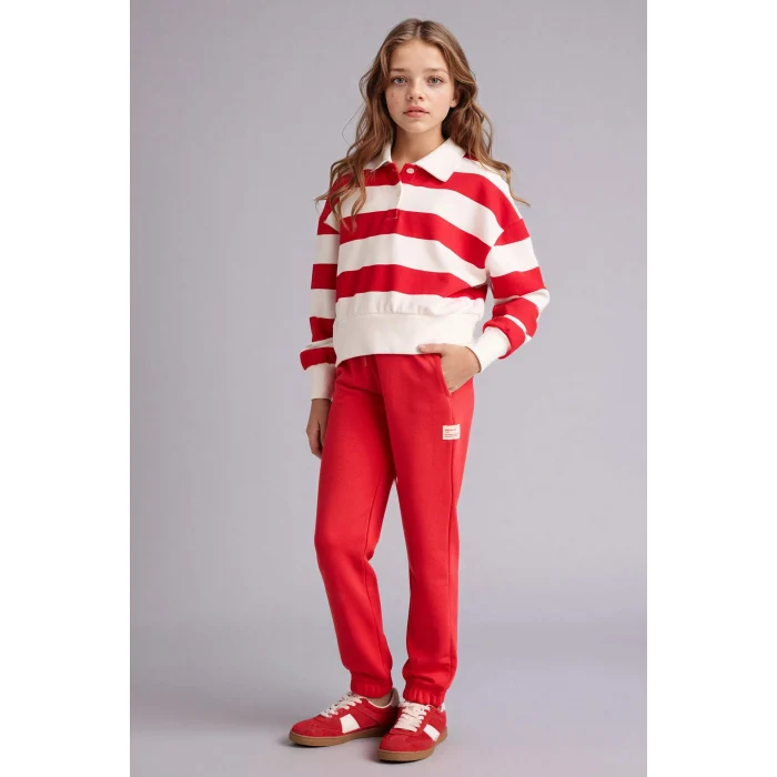 Defacto G0578A8RD227 Kırmızı Jogger Eşofman Altı Kız Çocuk