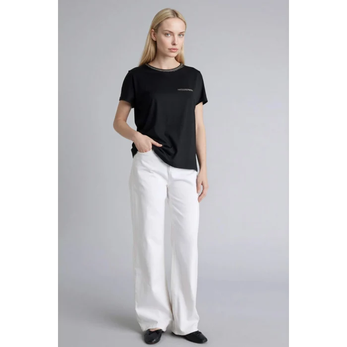 Defacto K7701AZBK81 Siyah Bisiklet Yaka Kısa Kollu Tişört