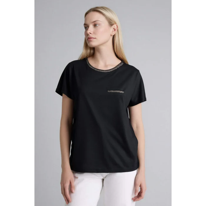 Defacto K7701AZBK81 Siyah Bisiklet Yaka Kısa Kollu Tişört