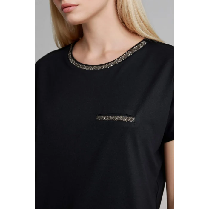 Defacto K7701AZBK81 Siyah Bisiklet Yaka Kısa Kollu Tişört