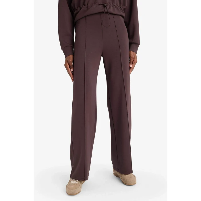 Defacto F9066AXBN192 Kahve Straıght Fıt Geniş Paça Standart Boy Modal Sporcu Pantolon