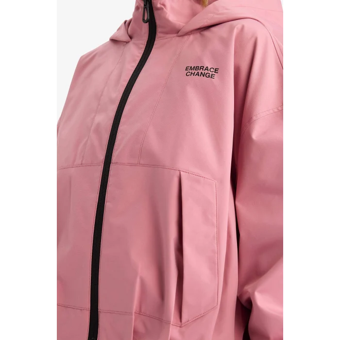 Defacto F8972A8BR82 Bordo Kapüşonlu Yağmurluk Kız Çocuk