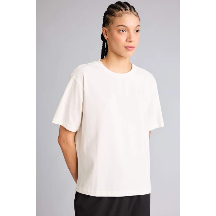 Defacto F8106AXER105 Ekru Comfort Fıt Sporcu Tişört