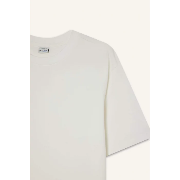 Defacto F8106AXER105 Ekru Comfort Fıt Sporcu Tişört