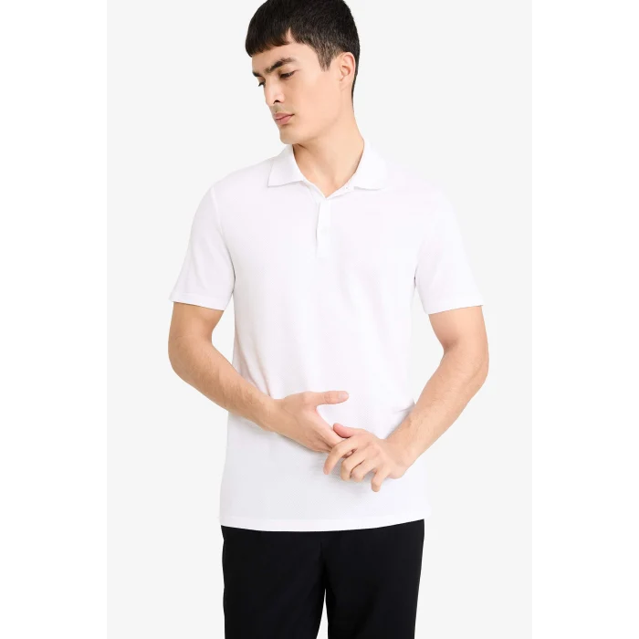 Defacto M6609AZWT34 Beyaz Slım Fıt Polo Yaka Kısa Kollu Polo Tişört